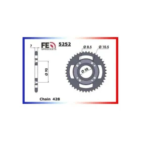 COURONNE ACIER XL/XLS/XR/CMCC.125 52 428